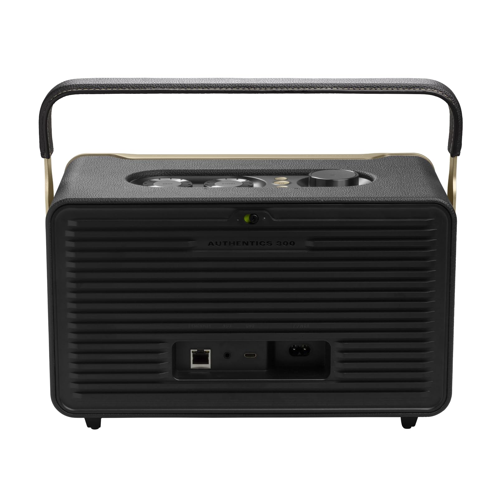 JBL Authentics 300 Enceinte intelligente connectée portable avec WiFi, Bluetooth et assistants vocaux, design rétro, noire