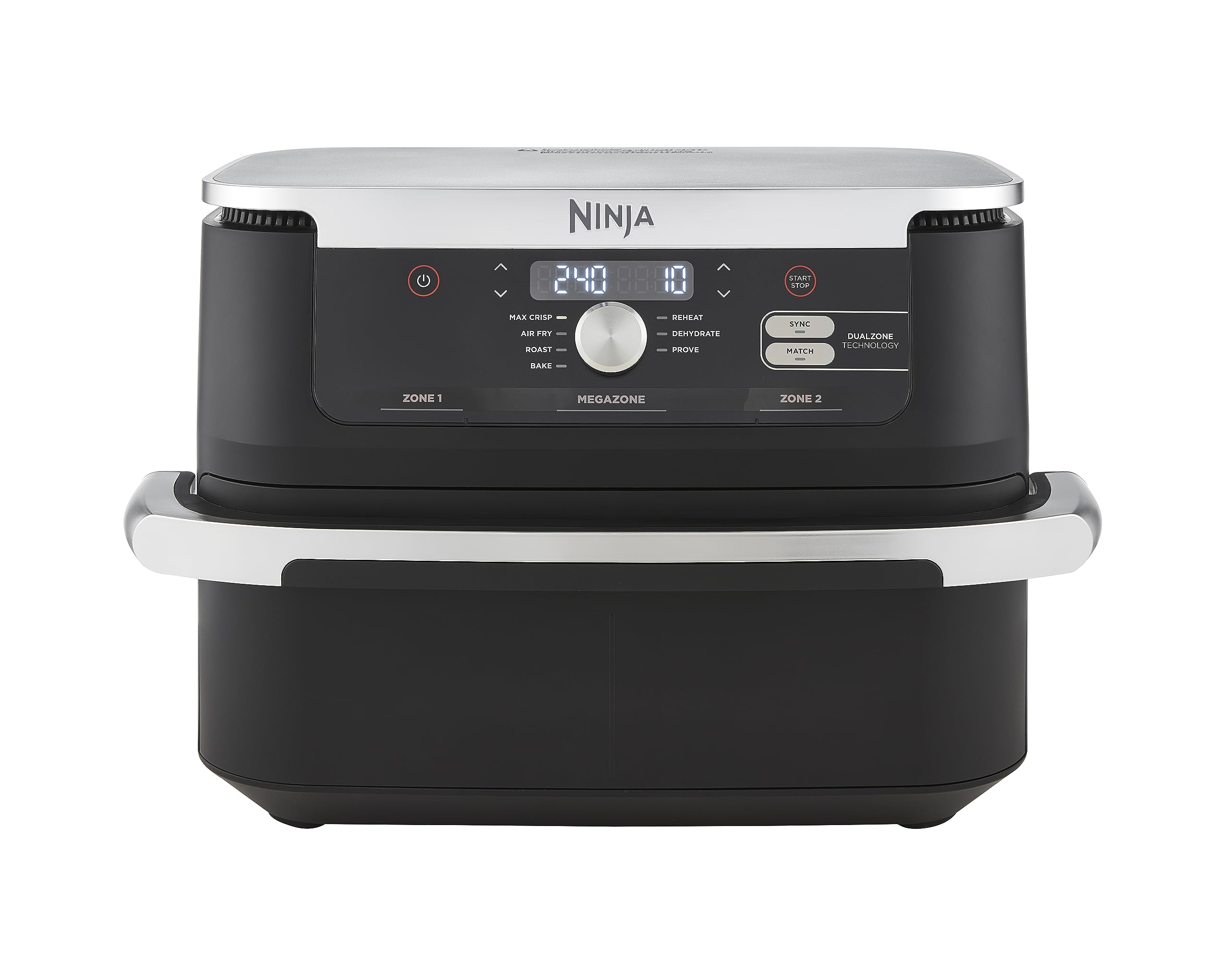 NINJA Foodi FlexDrawer Air Fryer 2 Compartiments Avec Séparateur Amovible, Grande Capacité 10.4L, Air Fryer 7-en-1, Max 240°C, Pièces Antiadhésives Am