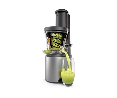 Kenwood Küchengeräte PureJuice Pro JMP85.00SI Centrifugeuse jus faits maison, ouverture XXL fruits entiers, avec faible vitesse rotation préserver les vitamines importantes, 230 W, argent : Cuisine et Maison