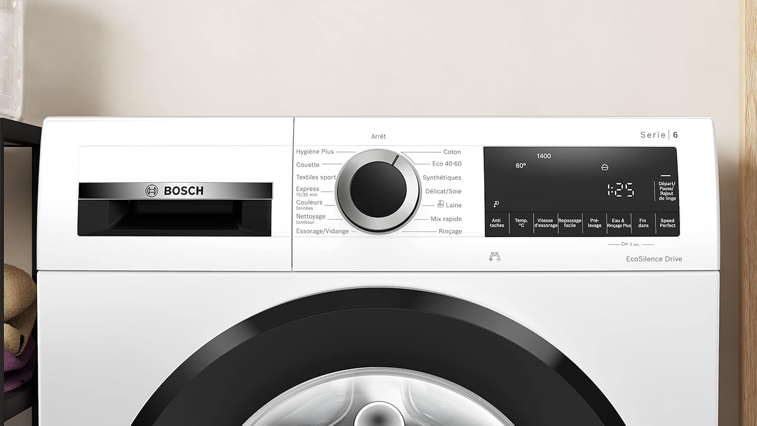 Lave-linge autoportant à chargement frontal série 6 Bosch WGG24400FR - Blanc