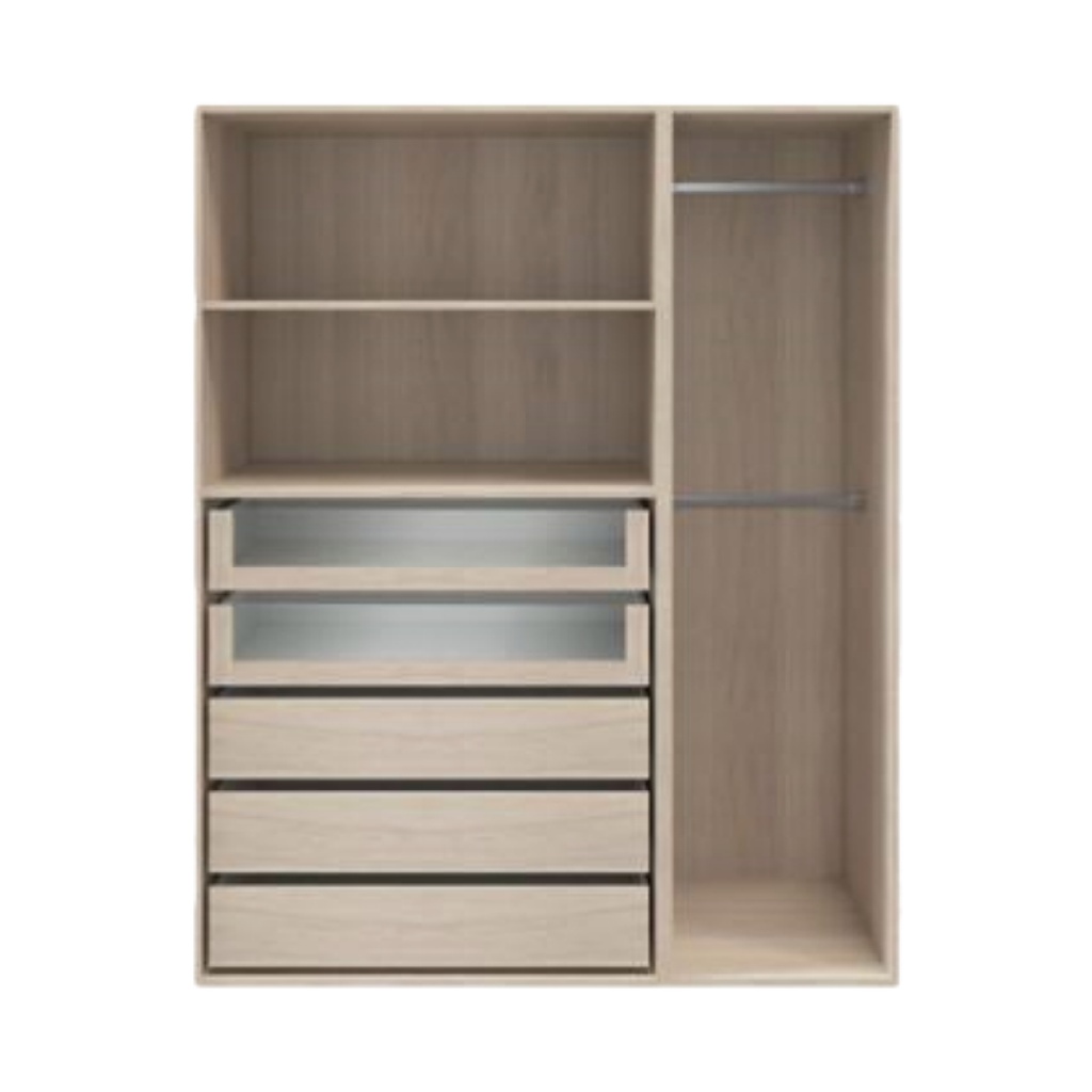 Armoire de rangement avec étagères et tiroirs