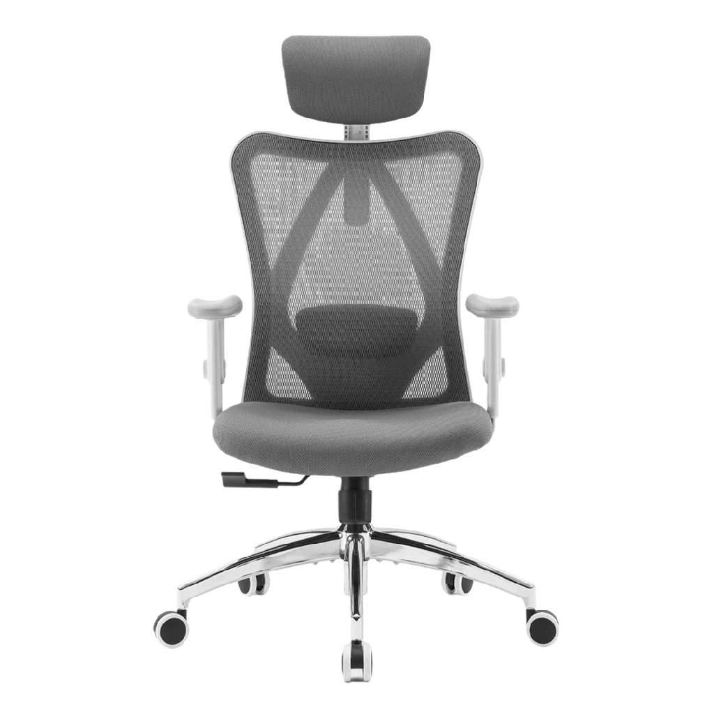 Chaise de bureau ergonomique en maille respirante avec appui-tête et accoudoirs réglables