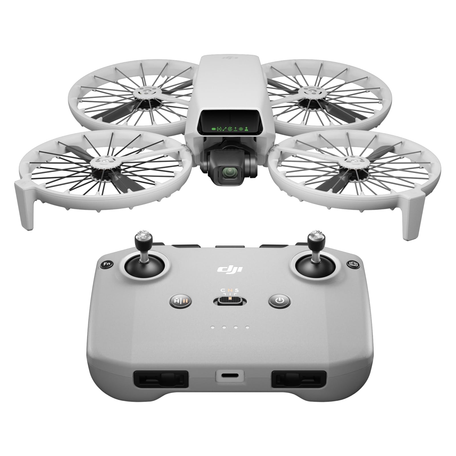 DJI Flip, Drone Caméra 4K UHD pour adultes, < 249 g, Stabilisation de la Nacelle à 3 axes, Transmission vidéo sur 13 km, Décollage palmaire, Retour au