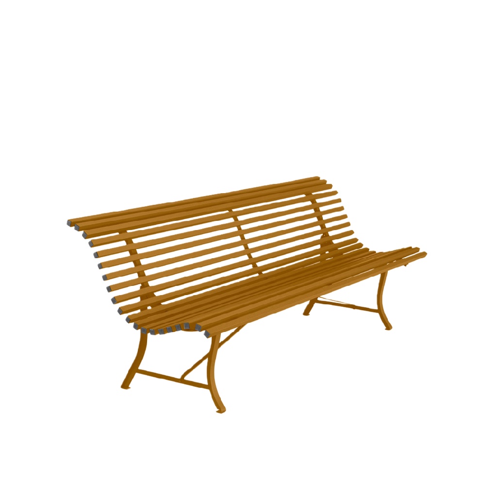 Banc de jardin courbé en bois et métal – style classique