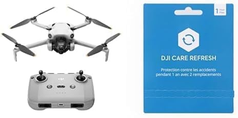 DJI Bundle DJI Mini 4 Pro Fly More avec DJI RC 2 (Radiocommande avec cran), Mini Drone Pliable avec Caméra 4K, Moins de 0,549 lb/249 g, Temps de Vol de 34 min, 2 Batteries Supplémentaires, C0