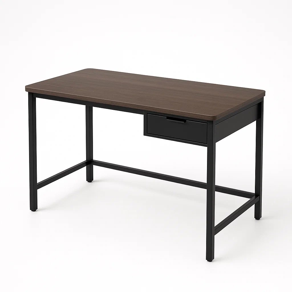 Bureau en MDF et acier avec tiroir 120x60x75 cm