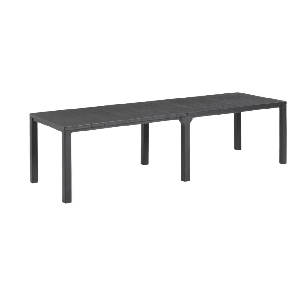 Table de jardin extensible – aluminium anthracite – 10 places