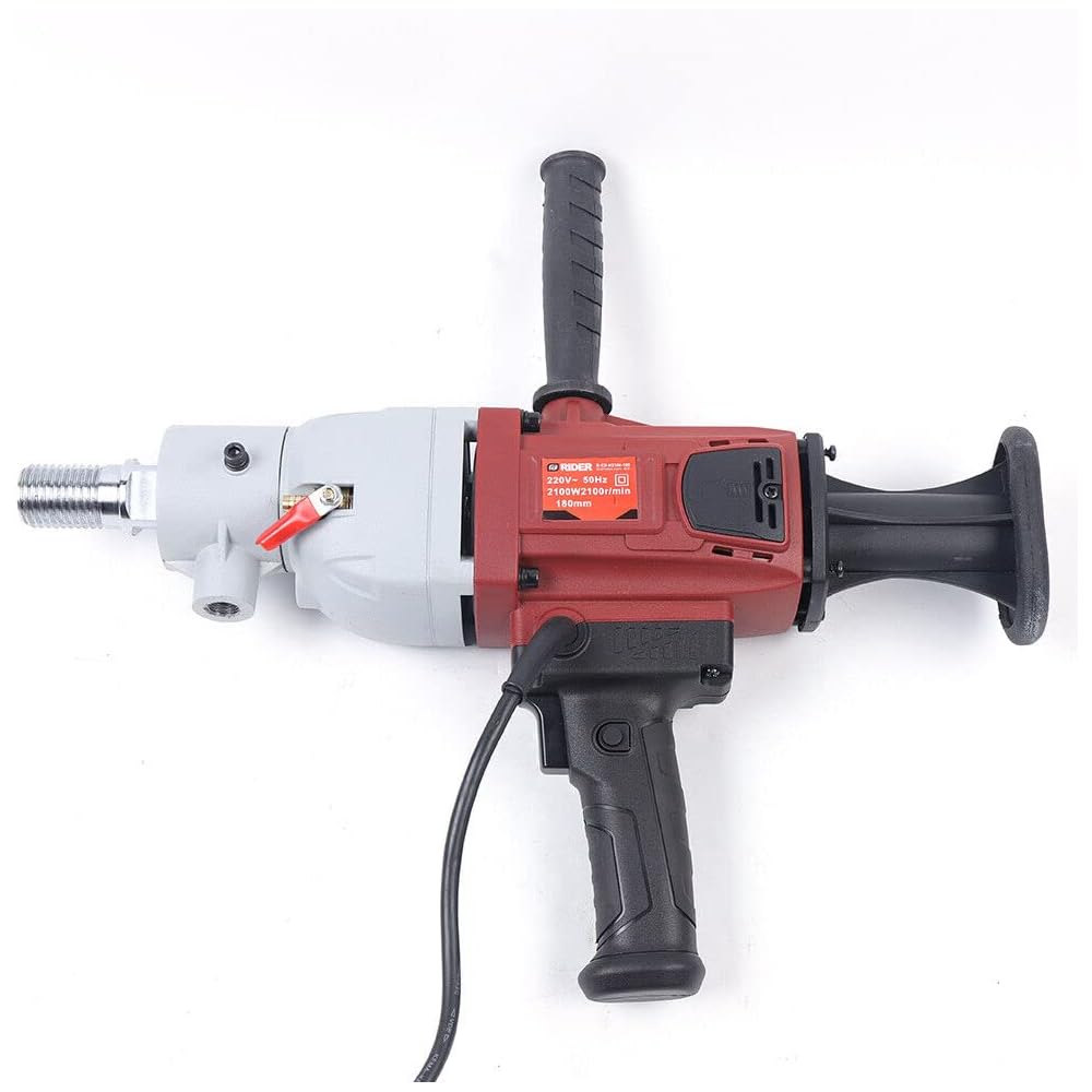 Carotteuse 2200 W - Diamètre de per?age : 180 mm - Avec support - Utilisation humide et sèche - Foret diamanté - 1200 tr/min - Pour béton, brique, ouverture murale : Bricolage