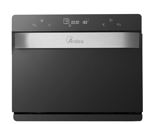 ARDES   AR6440VD Four électrique ventilé Capacité de 31 litres avec lumière interne 9 fonctions de cuisson minuterie double vitrage avec accessoires MIST 400, Noir : Cuisine et Maison