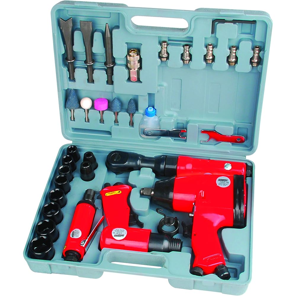 Mannesmann 15033 Set d'outils air comprimé avec accessoires 33 pièces (Import Allemagne) : Bricolage