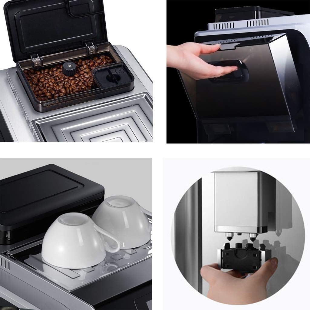 Machine à Café Espresso, Machine à Café Entièrement Automatique, Double Chaudière, Moulin à Café Fantaisie, Consommateur Et Commercial 422Mm × 280Mm ×