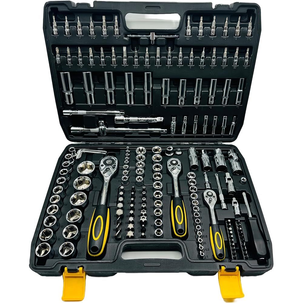 Nemura Coffret cles et douilles de 172 pcs - coffret cliquet 1/4