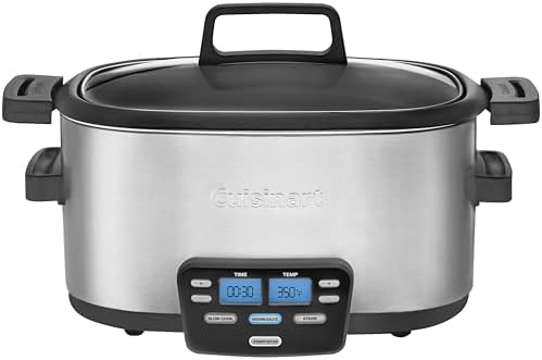Cuisinart 3 en 1 Cook central Multicuiseur, mijoteuse, cuiseur vapeur 6 Quart Silver : Cuisine et Maison