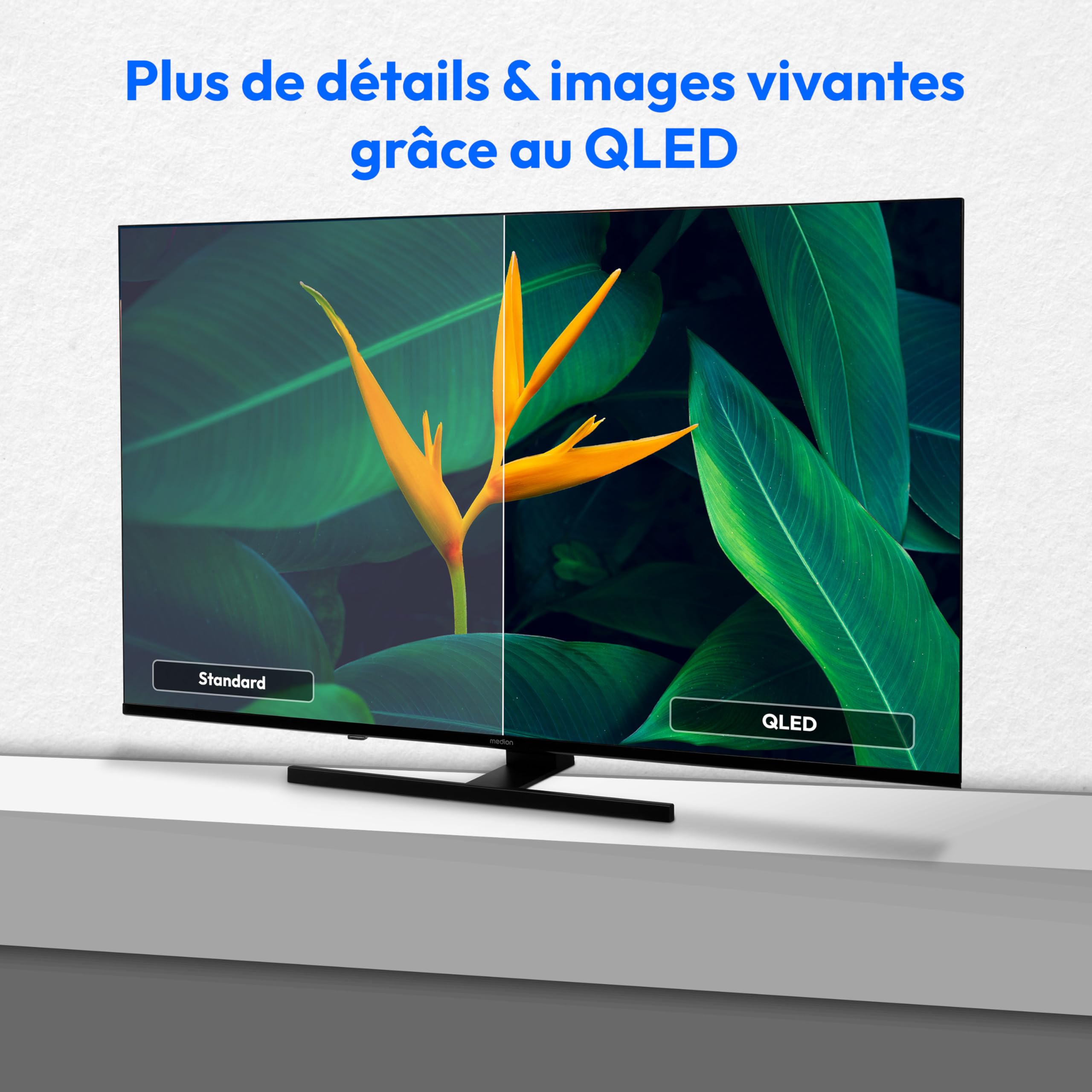 MEDION Téléviseur 50 Pouces 4k (125,7 cm) QLED Television (Fire TV, Smart, Dolby Vision HDR, Dolby Atmos, Prime Video, Bluetooth, DVB-T2, MD 850800)