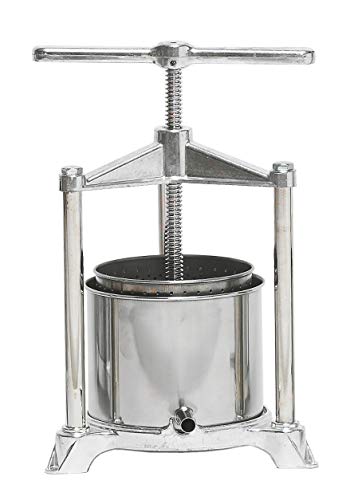 PAVI Pressoir pour Aliments en Aluminium moulé sous Pression avec récupérateur en Acier Inoxydable, Grise : Cuisine et Maison