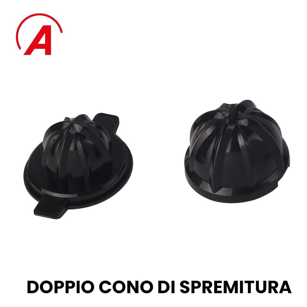 ARDES - ARSPRE03 JUICE ART Petit Presse-agrumes Électrique Design à Pression - Presse-agrumes 0,5 l avec Filtre en Acier Inox, 2 Cônes Presse-agrumes - Idéal pour Presser les Oranges et les Grenades : Cuisine et Maison