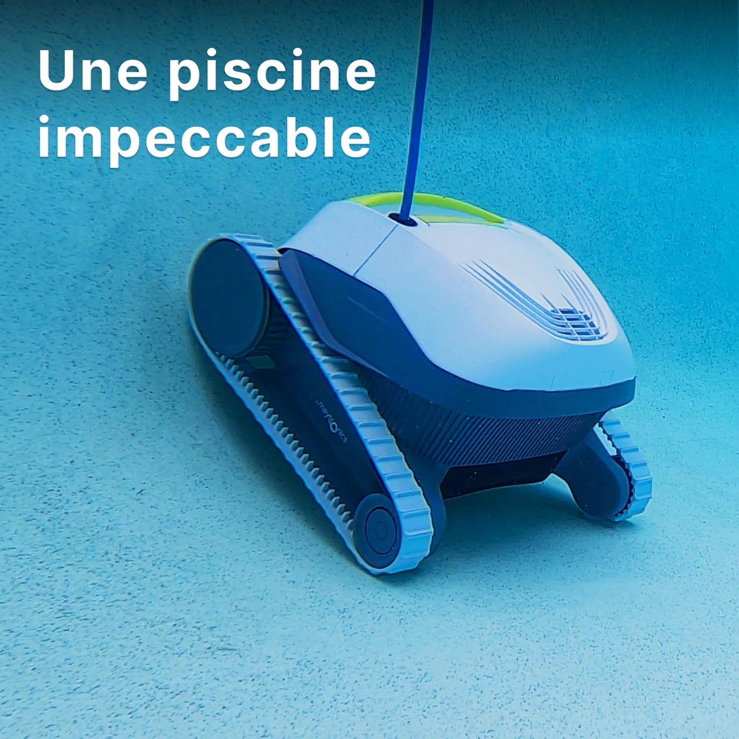 Dolphin T25 Robot Nettoyeur électrique avec Fil pour Piscine Hors-Sol Jusqu’à 10 m - Nettoyage Fond et parois - Système de Scan Intelligent