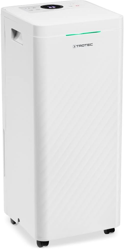 TROTEC Déshumidificateur-purificateur d'air design TTK 64 HEPA | filtration HEPA | Pour pièces de 50 m²/125 m³ max. | Capacité de déshumidification max. de 24 litres/24 heures