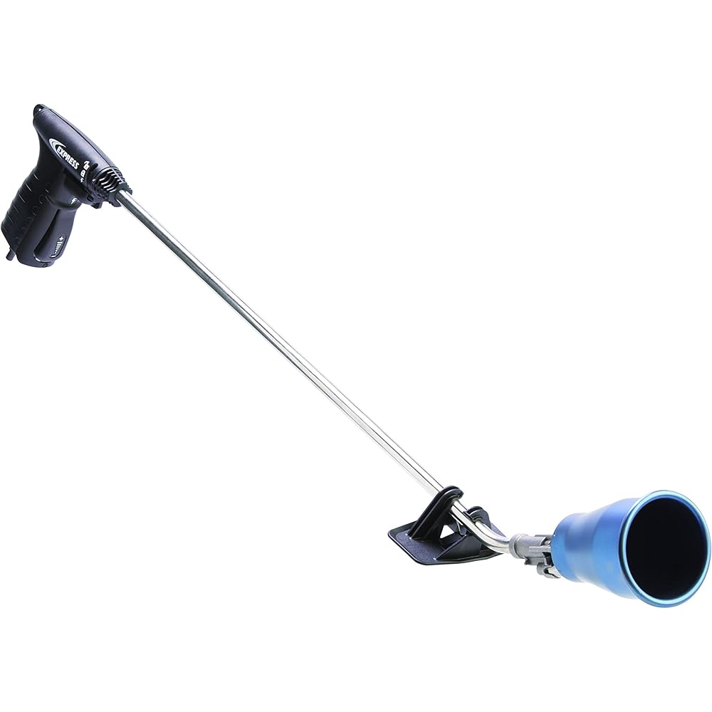 Express, 75102, Chalumeau Piezo Étancheur Titane R, composé d'une Lance de 150 kW réf. 150R L 600mm et d'une Poignée Sécurité avec Gâchette Piezo et Raccord Rapide, Livré en Valisette : Bricolage