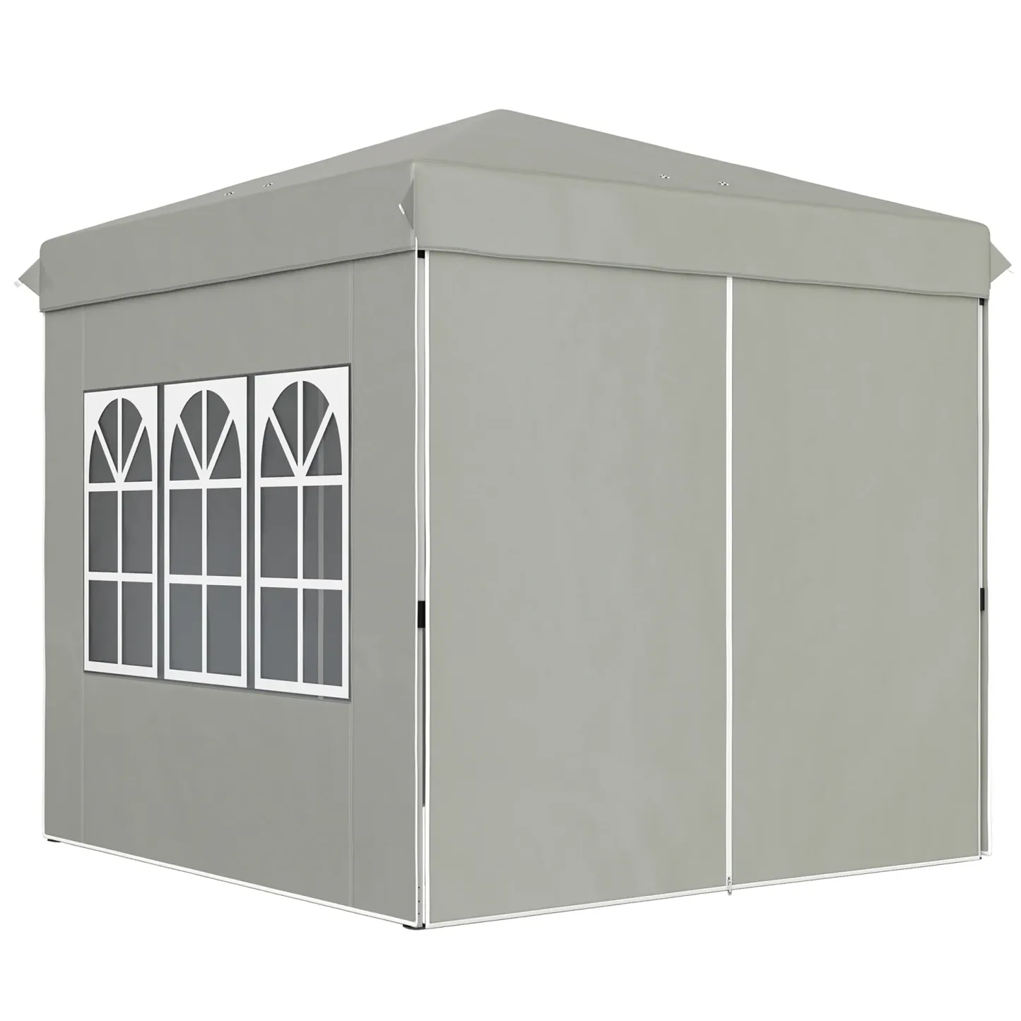 Outsunny Faltpavillon 2,5×2,5 m mit UV-Schutz & Seitenteilen