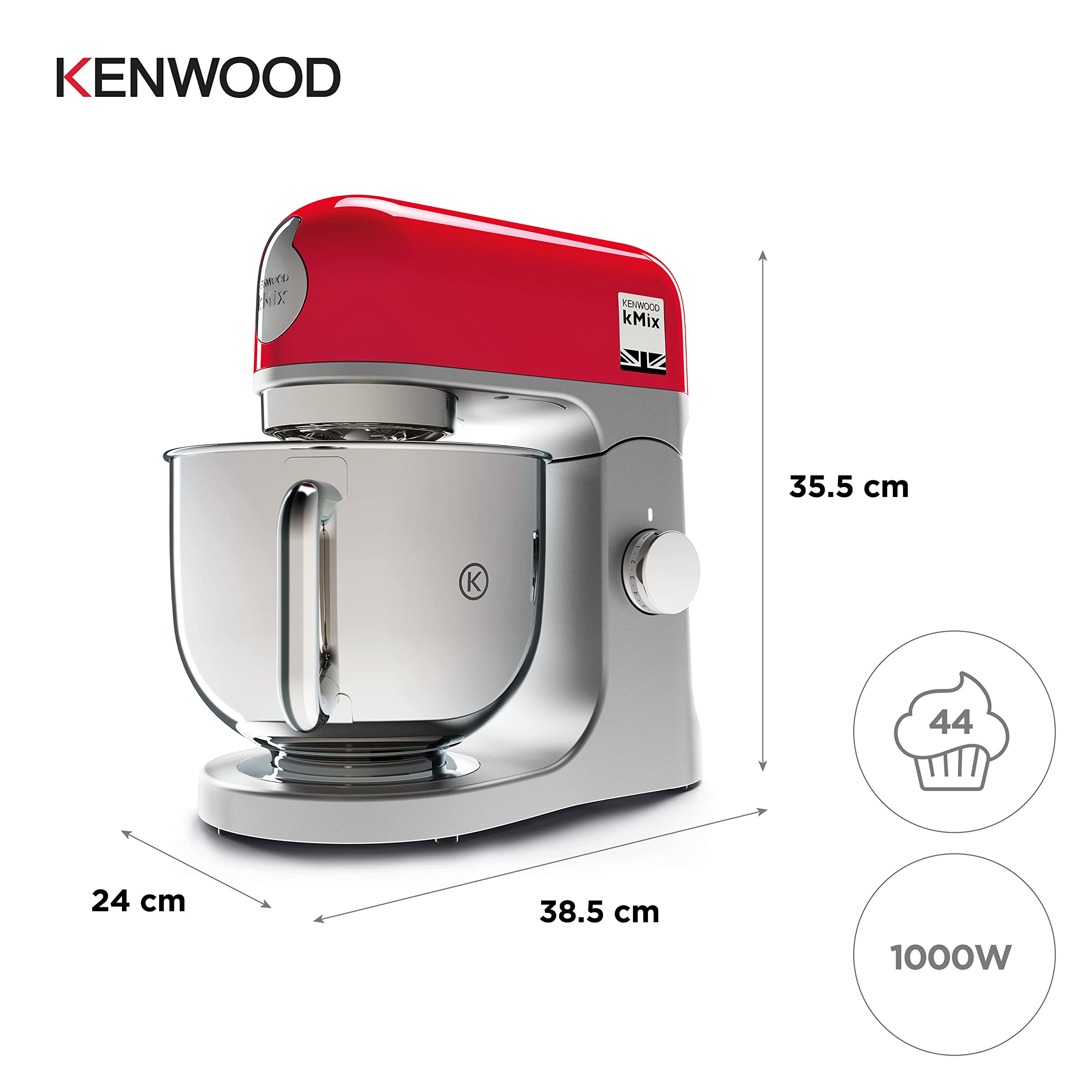 Kenwood 0W20011314 Robot Pétrin Planétaire 1000 W Acier Plastique