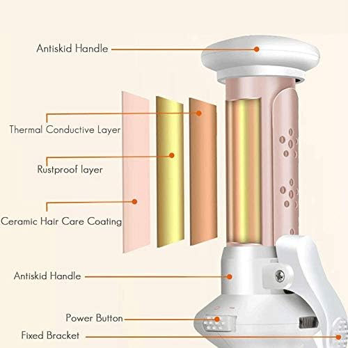 KKMNDE Fer à friser sans Fil Baguette à friser en céramique Professionnel 2 en 1 Mini bigoudi pour Boucles lches USB Rechargeable