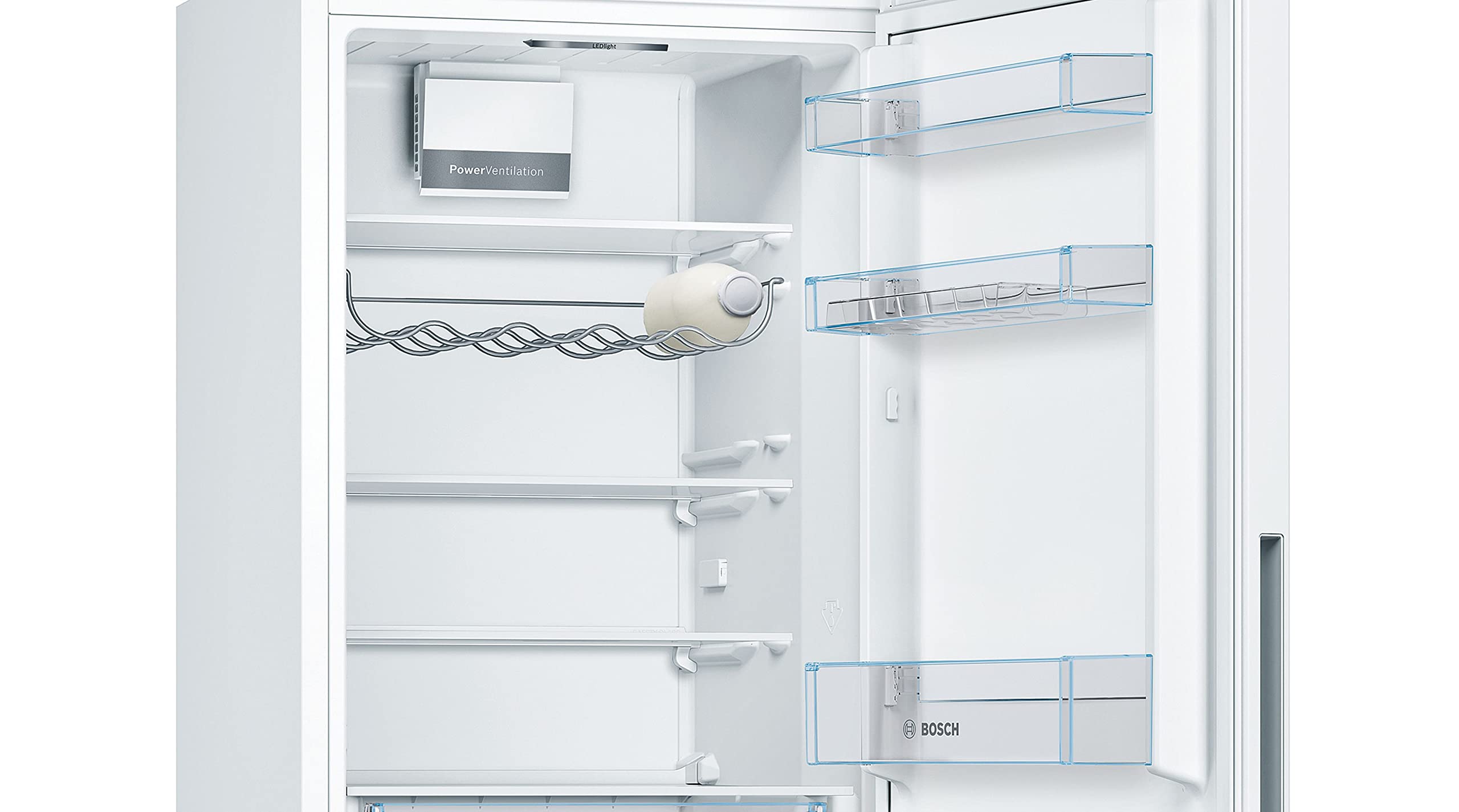 Bosch KGV36VWEAS Série 4, Réfrigérateur combiné pose-libre - 308 L - H 186 X L 60 cm - Blanc
