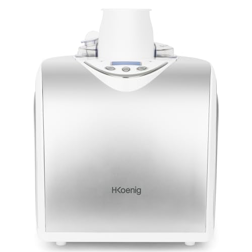 H.Koenig Sorbetière Turbine à Glace Professionnelle HF180, Machine à Glace Electrique 1L, 135 W, Réfrigérante & Maintien du Froid   Sorbet et Crème Glacée : Cuisine et Maison