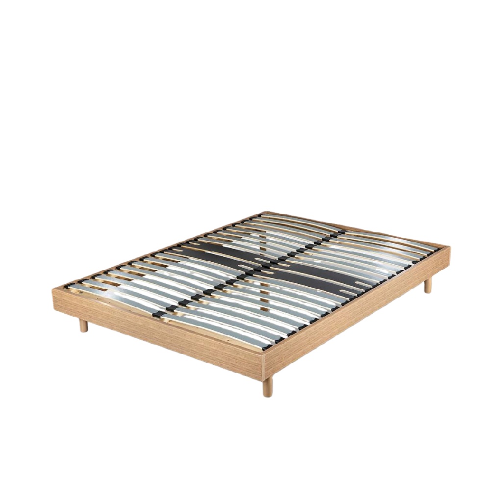 Sommier à lattes sur cadre en bois — Design minimaliste