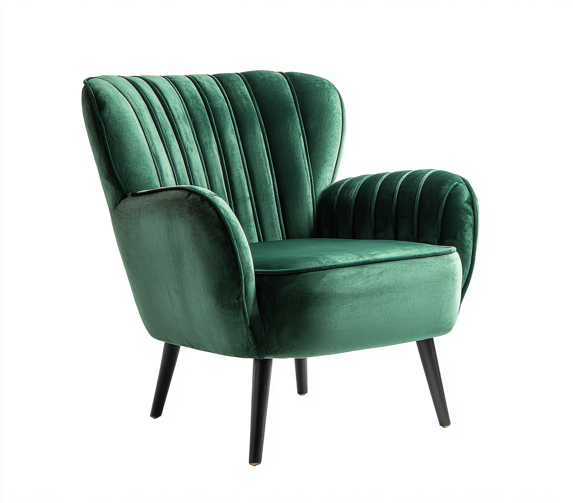 Fauteuil en tissu 78x70x92 cm - vert - design moderne