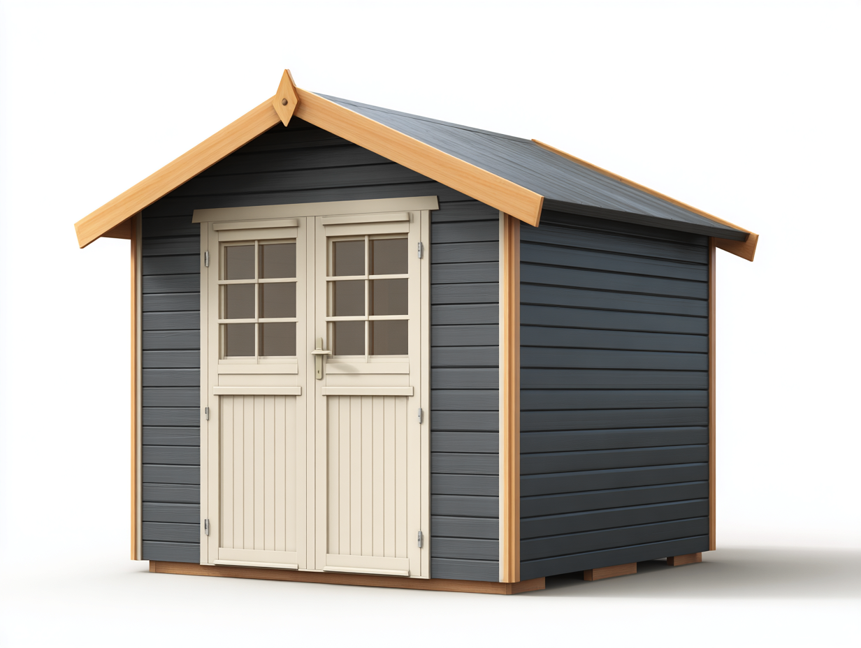 Abri de jardin bois 300x240x260 cm - gris/beige/naturel - design fonctionnel pour extérieur