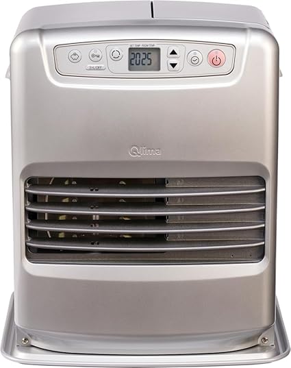 Poele a pétrole électronique Qlima SRE 3231C2 3,1 KW pour volume 120m3/48m2, systeme anti odeur, régulation température, gris argent