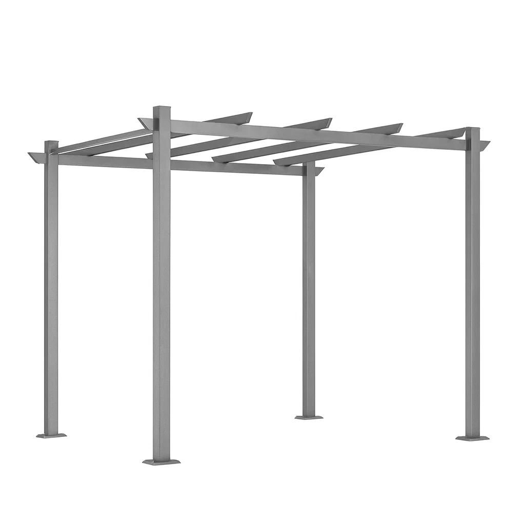 Pergola en aluminium gris