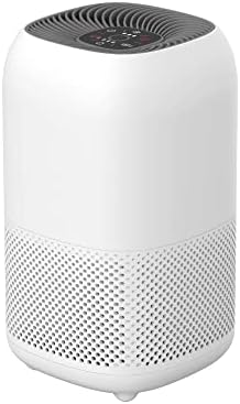 Amazon Basics   Purificateur d'air, Couvre jusqu'à 12 m², Filtres à air True HEPA et au charbon, CADR 100 m²/h, Élimine 99,97 % des allergènes (pollen, poussière, fumée), Prise européenne, Blanc : Cuisine et Maison