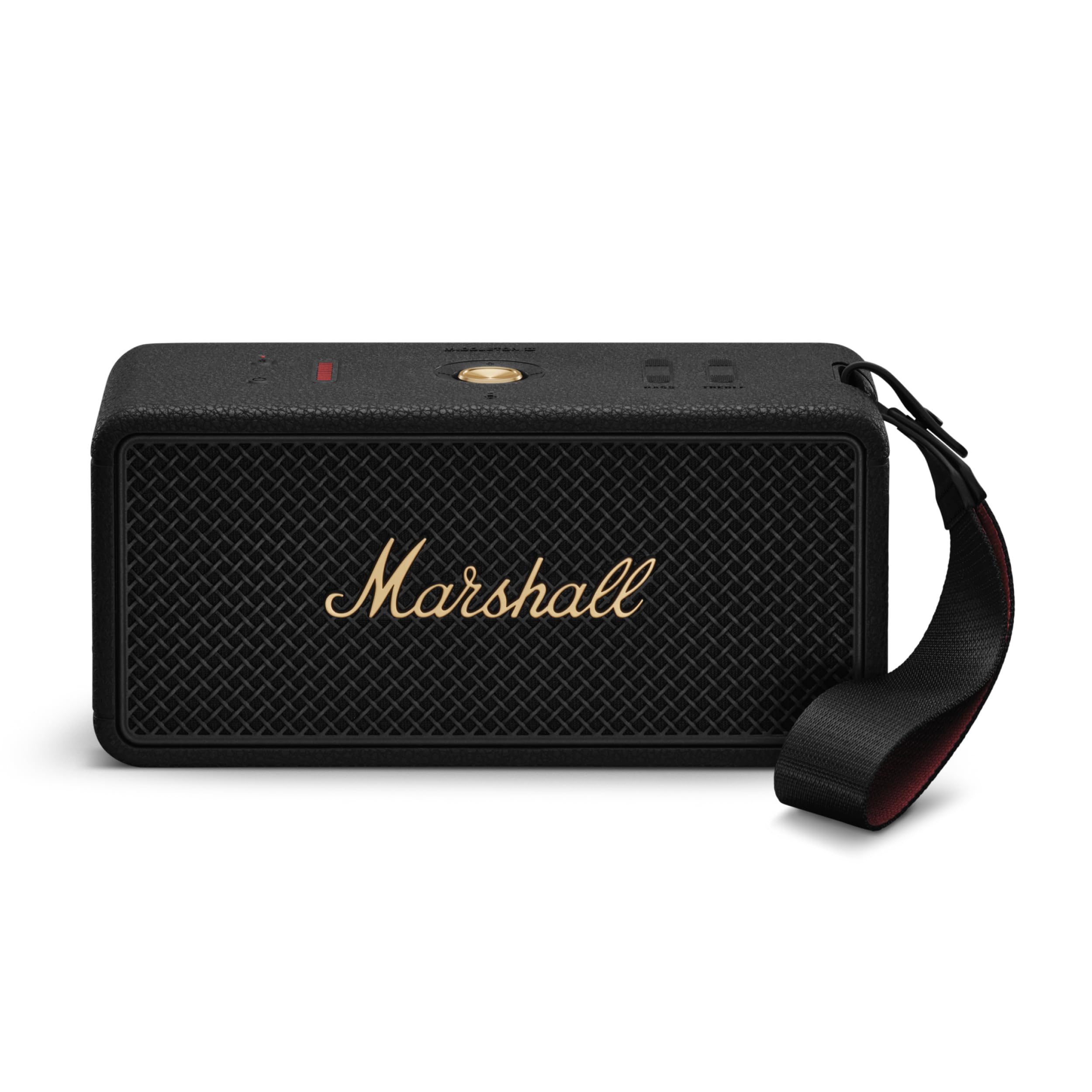 Marshall Middleton II Enceinte Bluetooth Portable Plus de 30 Heures d'autonomie, étanchéité IP67 - Noir et Laiton