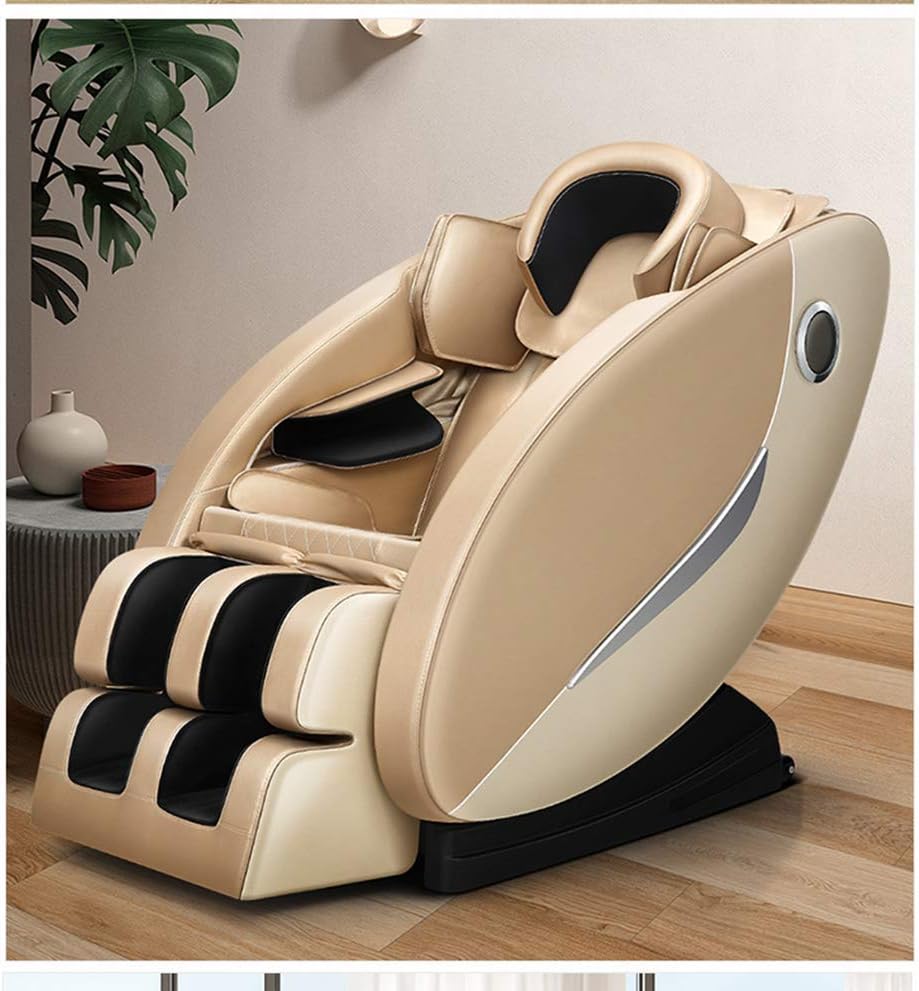 MOLVUS Fauteuil de massage 3D professionnel relaxant Shiatsu avec 6 programmes - Zero Gravity, magnétique, ioniseur et système de chauffage, noir (marron)