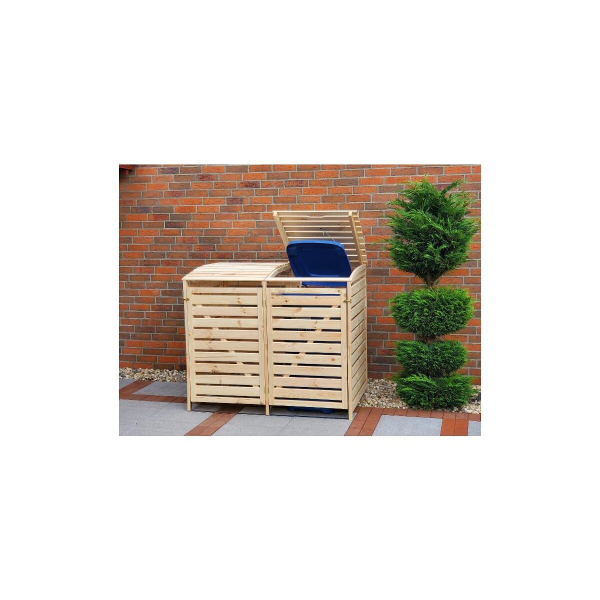Mülltonnenbox »Vario III«, zur Verkleidung von Mülltonnen, Kiefernholz - B-Ware sehr gut