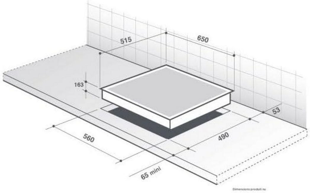 DE DIETRICH DPI7602BM Plaque de cuisson mixte noire