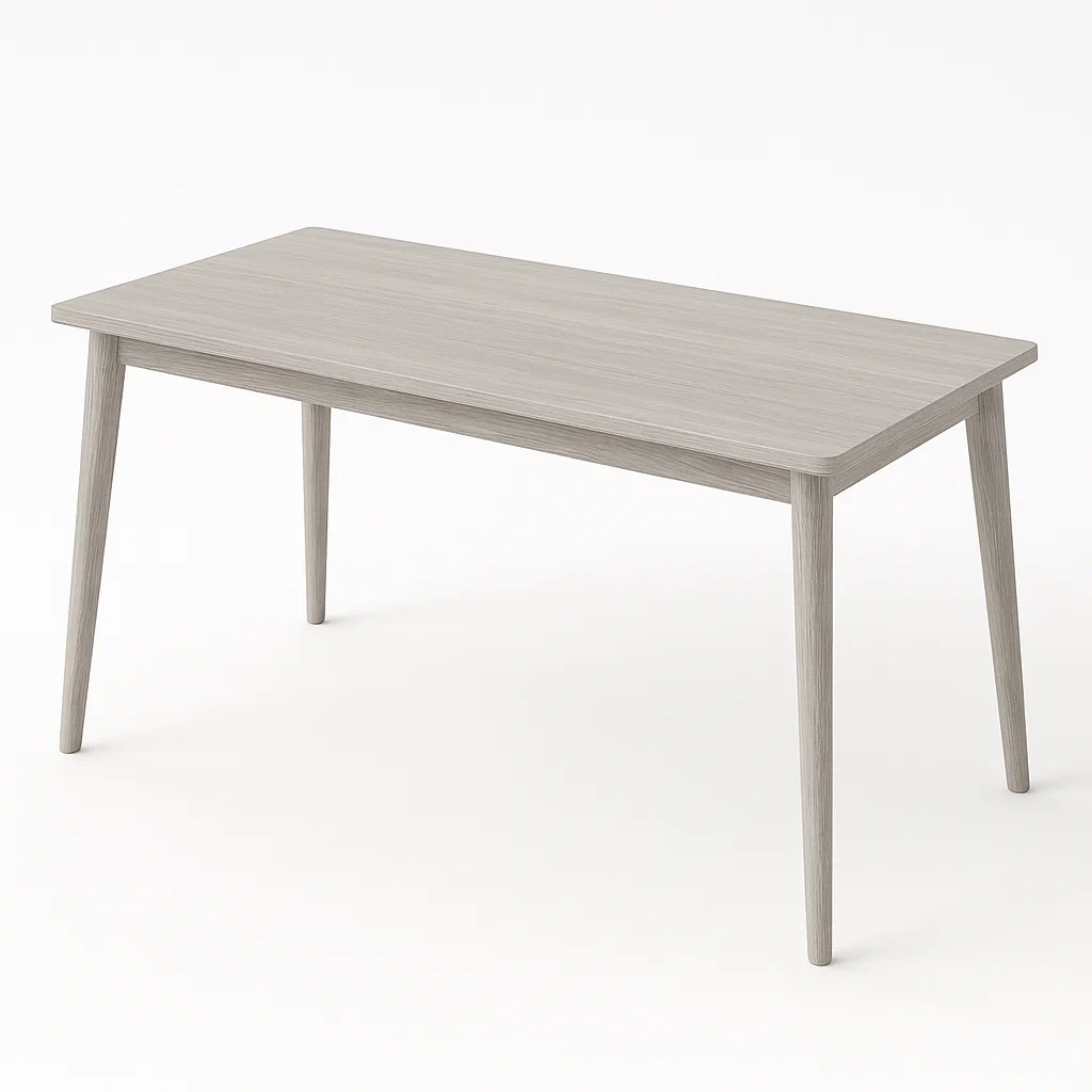 Bureau rectangulaire en bois MDF gris 120x60x75 cm