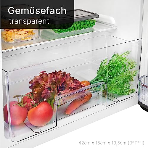 Bomann DTR 353 réfrigérateur-congélateur Autoportante 208 L E Noir, Argent