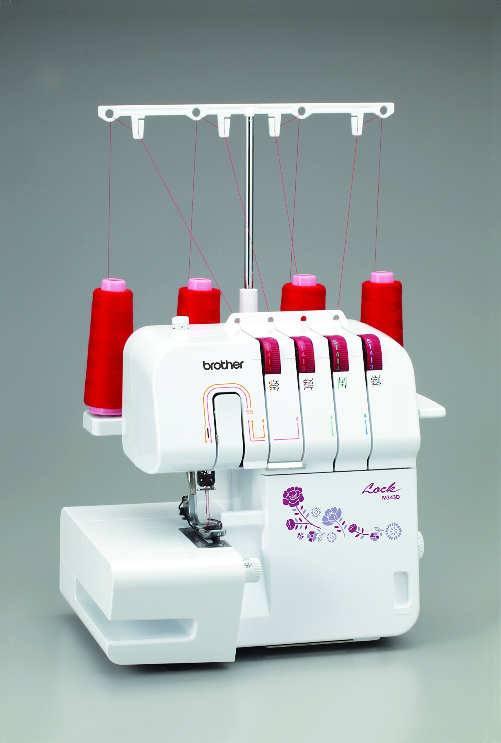 BROTHER M343D Surjeteuse, Acier Inoxydable, Blanc, 34 x 32 x 33 cm