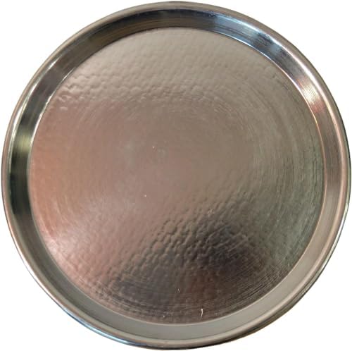 PARDINI   Plat rond en cuivre étamé, bord 2 cm, diamètre 32 cm, idéal pour farinade, tessine, pizza ou focaccia : Cuisine et Maison