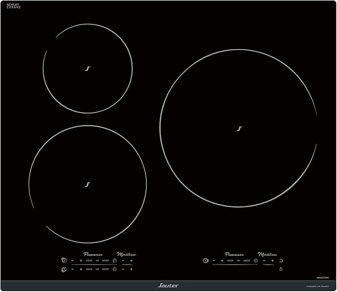 Sauter - SPI9544B - Table de cuisson à induction - Table de cuisson encastrable - Noir