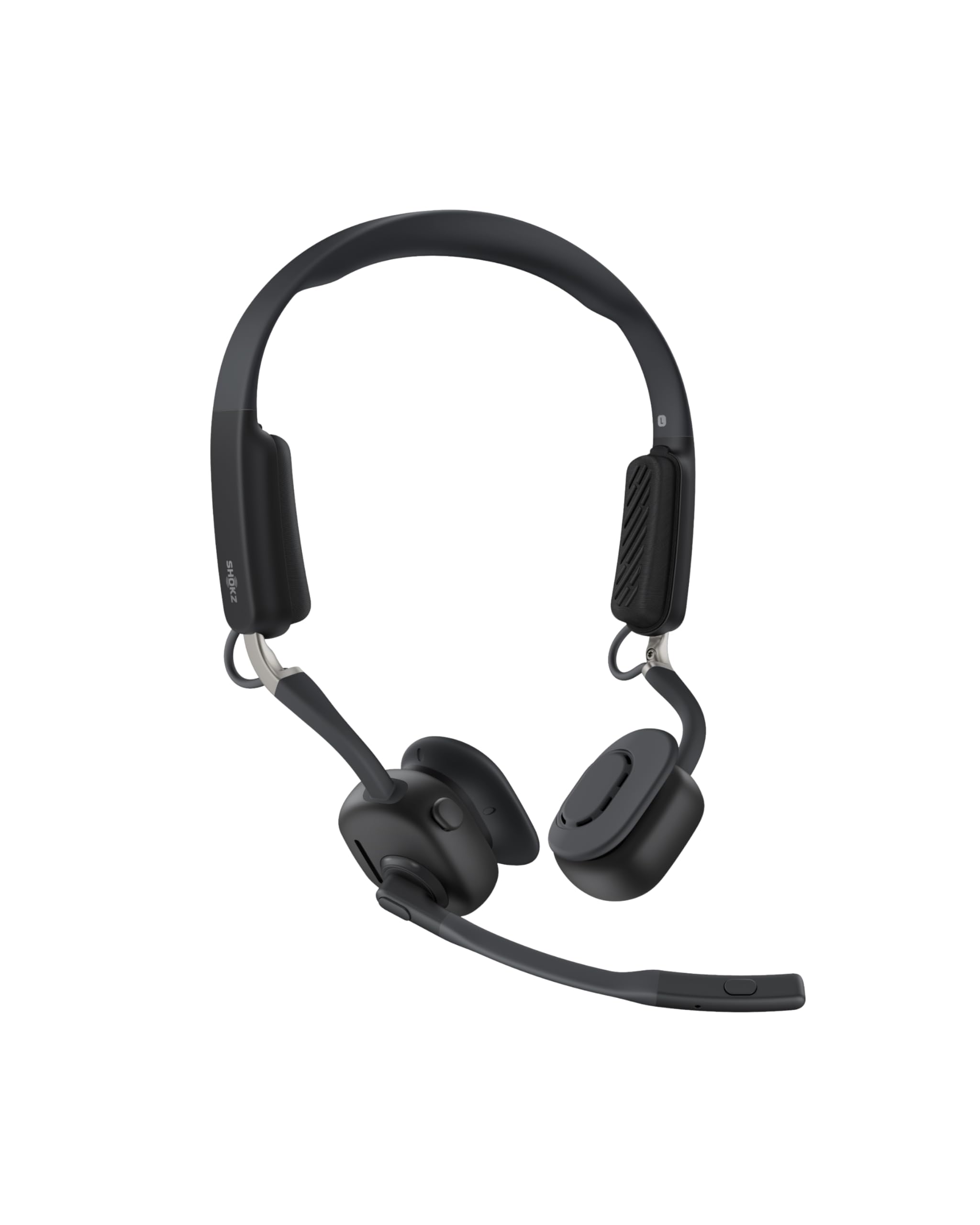 SHOKZ Casque à conduction osseuse OpenMeet, casque Bluetooth ouvert avec double micro antibruit, écouteurs sans fil pour travail, appels, réunions, Bluetooth 5.4, autonomie de 15 heures, charge rapide