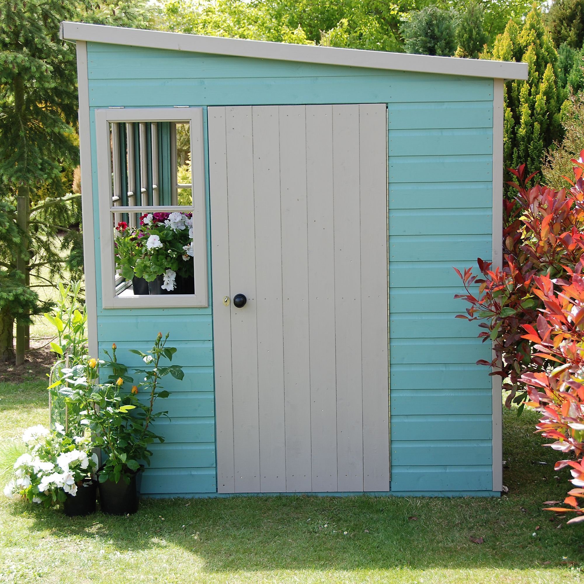 Limited Time Discount10' x 10' Sun Pent Wooden Garden Potting Shed