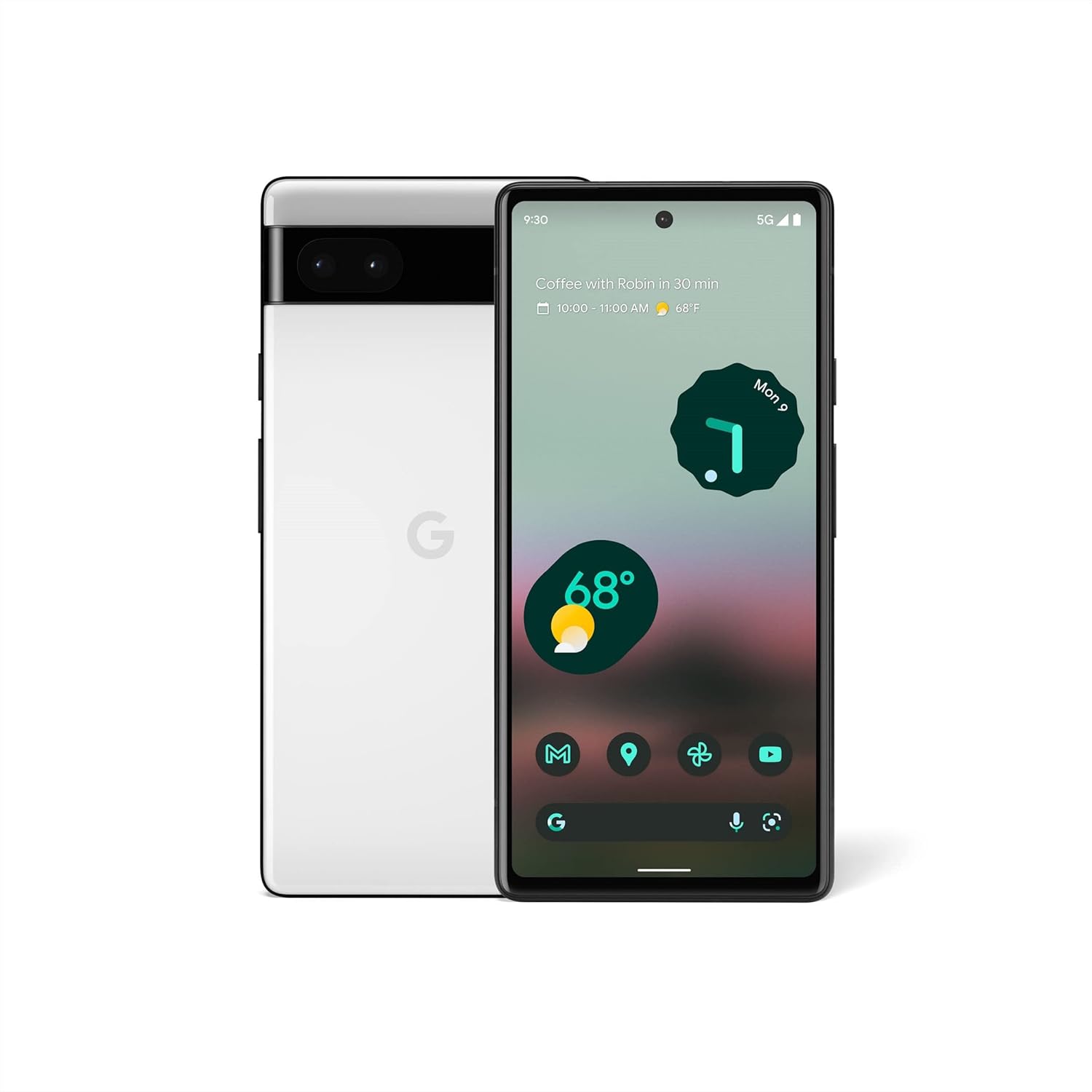 Google Pixel 6a - Smartphone Android 5G débloqué avec appareil photo de 12 Mpx et 24 heures d'autonomie - Galet - Version FR (Reconditionné)