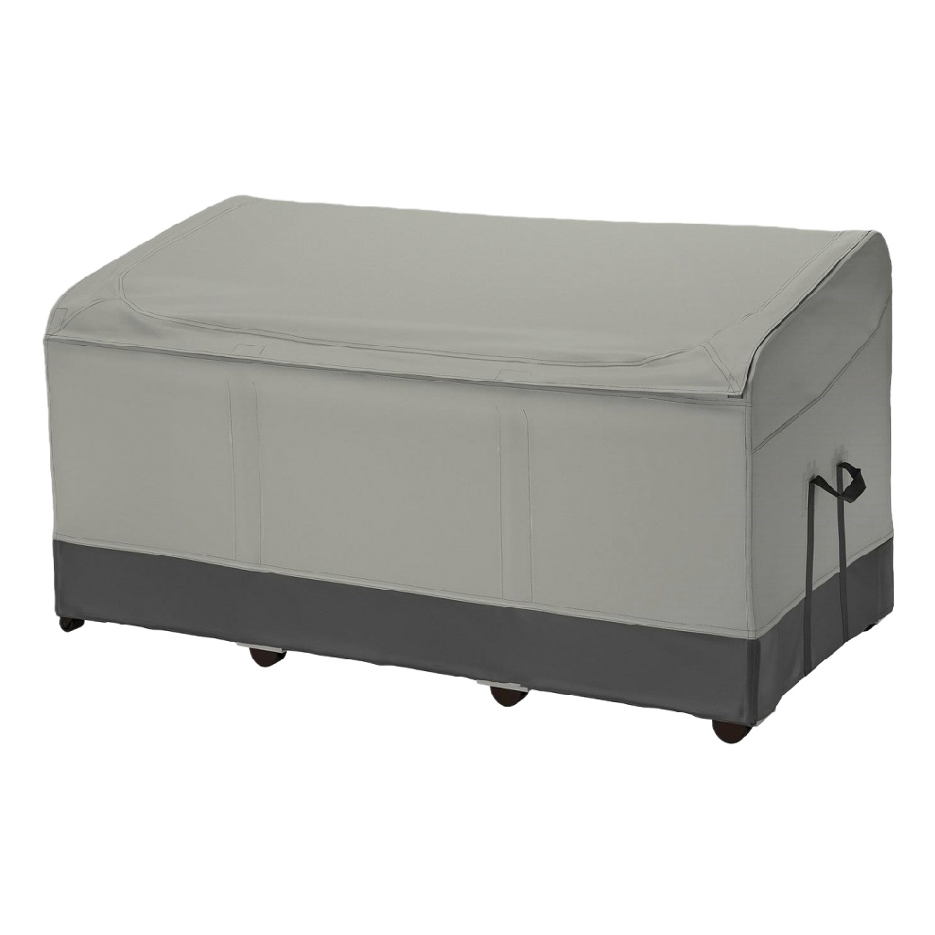 Housse de protection pour coffre de jardin, bâche imperméable en polyester gris