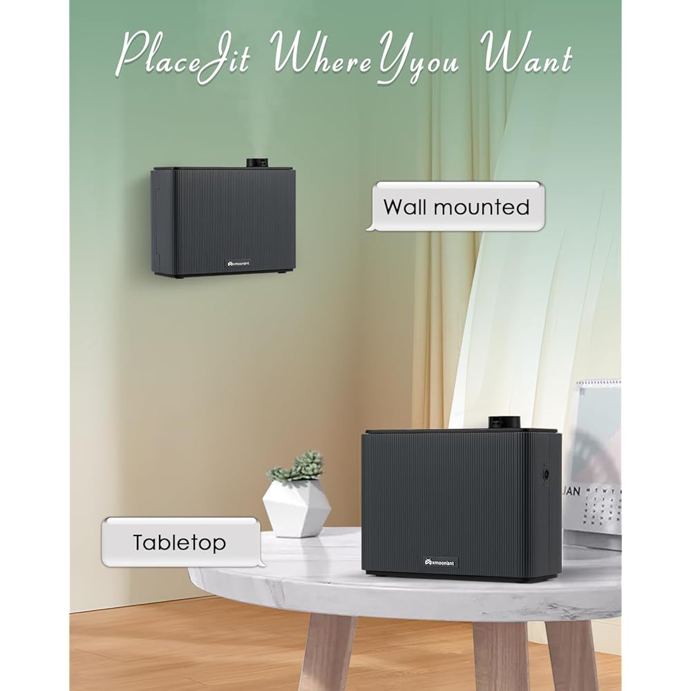 Mxmoonant Electrique Diffuseur d'Huiles Essentielles sans Eau, Mural, Couvrant 4000m³, 1000ml Bouteille d'huile, Contrôle d'Application&Timer, Commerce, pour Bureau, Magasin, Hotel : Hygiène et Santé