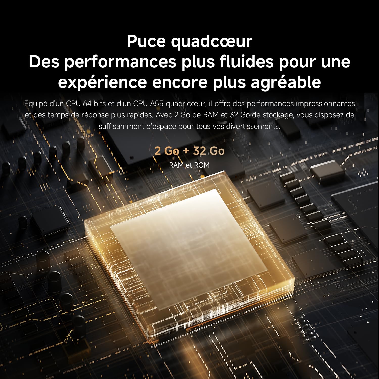 XIAOMI TV F Pro 55, 140 cm (55 Pouces), 4K UHD QLED, Smart TV, Fire TV, Contrôle Vocal Alexa, HDR10+, Mode Game Boost 120Hz, MEMC, 2Go+32Go, Compatibl