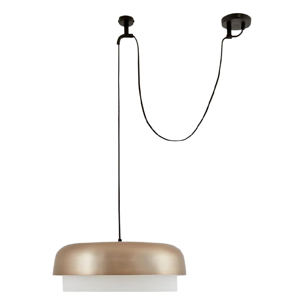 Suspension réglable en métal brossé – design rétro et contemporain